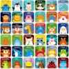 Hebayy 36 paia di carte flash gioco di corrispondenza degli animali
