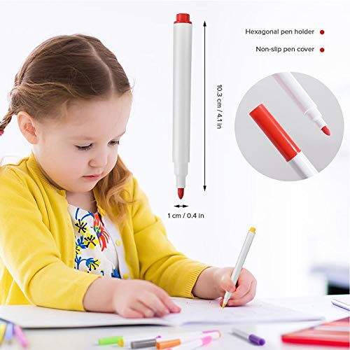 HellDoler Pebble Painting Pens, 2-3mm Acyrillic Paint Pens Set of 12 Colors, Premium Quickdrying Acrylic Pens for Rock Painting Wood Fabric Ceramic Porcelain Scrapbook - with Felt Pen Bag - immagine 7