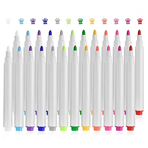 HellDoler Pebble Painting Pens, 2-3mm Acyrillic Paint Pens Set of 12 Colors, Premium Quickdrying Acrylic Pens for Rock Painting Wood Fabric Ceramic Porcelain Scrapbook - with Felt Pen Bag