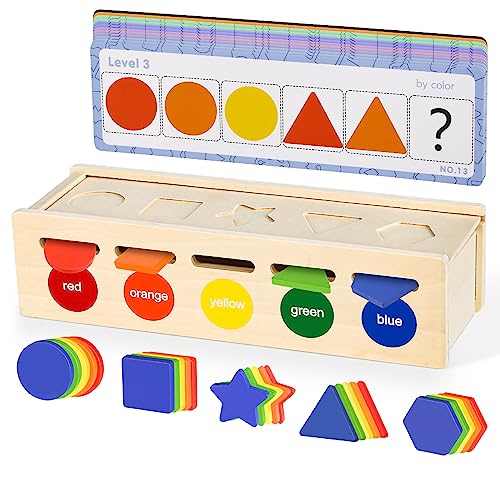 Joyreal Giochi Montessori per Bambini, Giochi Legno Bambini Educativi  Giocattoli, Distinguere Colore e Forma, Regalo per 1 2 3 Anni - Giochi e  Prodotti per l'Età Evolutiva