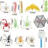 LATERN 45 Pezzi Corredi di Figure Dell'insetto di Plastica, 35pcs Realistici Insetti Bug Insetto Figure Giocattolo per L'educazione dei Bambini, Favori di Tema A Tema Insetti - immagine 3
