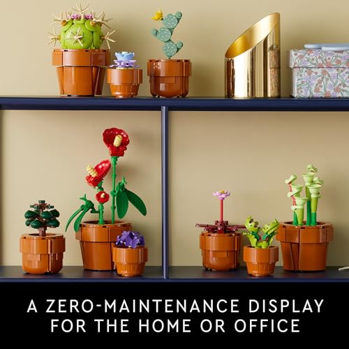 LEGO Set creativo di edifici per adulti, regalo per San Valentino per gli amanti dei fiori, flora carnivora, tropicale e arida, per costruire ed esporre decorazioni di cactus, collezione botanica, - immagine 7