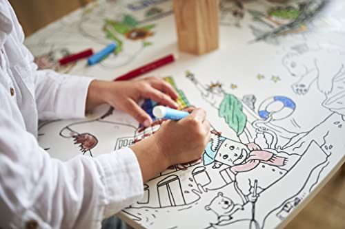 Les Drôles de Bouilles Tavolo da colorare Colorabile, Tavolo attività per Bambini, colorare e disegnare all'infinito - immagine 7