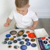 MAGDUM MONDO SPAZIALE Foto Calamite Bambini – GRANDI calamite frigo realistiche – Magneti per bambini – Giochi bambini 3 anni – Giochi educativi calamite per bambini-Bambini magnetici TEATRO - immagine 3