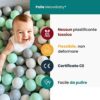 MEOWBABY Piscina di Palline per Bambini - Tondo 90x30cm Piscine senza Palline, Cotone, Grigio Chiaro - immagine 3