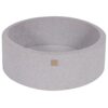 MEOWBABY Piscina di Palline per Bambini - Tondo 90x30cm Piscine senza Palline, Cotone, Grigio Chiaro