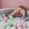 MEOWBABY Piscina di Palline per Bambini - Tondo 90x30cm Piscine senza Palline, Cotone, Grigio Chiaro - immagine 6