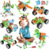 MOONTOY 240PCS STEM Toys Giocattolo da costruzione per bambini di età compresa tra 4 e 8 anni, Regali di compleanno Gioco Progetti educativi per bambini dai 5 anni in su,Blocco da costruzione