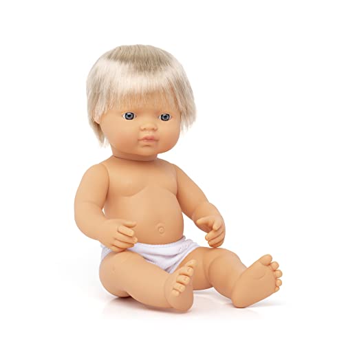Miniland MINILAND31051 38 cm European Boy Doll Senza Biancheria Intima