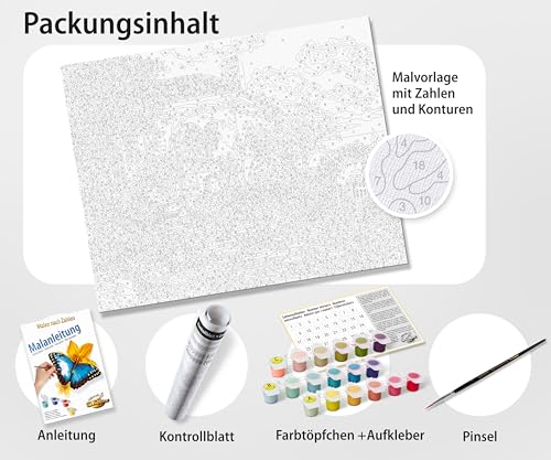 Noris Spiele 924 0436 Schipper Colora i numeri - Mucki, il passeggero cieco - 24x30 cm [Importato da Germania] - immagine 5