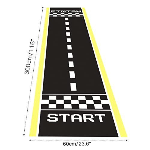 OOTSR Forniture per Feste di Auto da Corsa, 9.8 * 2 Feet di Lunghezza Tappetino da Corsa per Tema Auto da Corsa su Strada, Compleanno, Gioco, Sport (1 Pezzi) - immagine 8