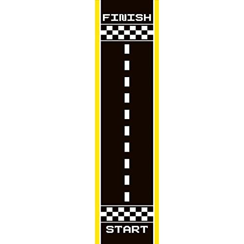 OOTSR Forniture per Feste di Auto da Corsa, 9.8 * 2 Feet di Lunghezza Tappetino da Corsa per Tema Auto da Corsa su Strada, Compleanno, Gioco, Sport (1 Pezzi) - immagine 2