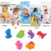 OOTSR Giocattoli da Bagno per Bambini, 6PCS Dinosauro da Giocattoli Adatti a Neonati e Bambini per Natale, Compleanno e Pasqua - immagine 5