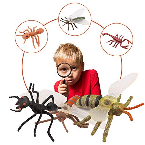 OOTSR Insetti in plastica Insetti Figures[Confezione da 22] e Farfalle Colorate assortite [Confezione da 12], 1"- 4" Insetti Simulati Realizzati in PVC per Bambini Congnition Education o Parti a Tema - immagine 5