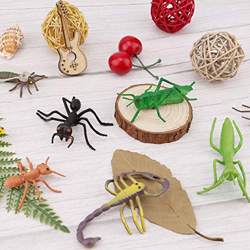 OOTSR Insetti in plastica Insetti Figures[Confezione da 22] e Farfalle Colorate assortite [Confezione da 12], 1"- 4" Insetti Simulati Realizzati in PVC per Bambini Congnition Education o Parti a Tema - immagine 10