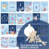 Papierdrachen - Calendario dell'Avvento per fai da te, set 7, in inglese, 24 cartoline da personalizzare, per il periodo prenatalizio, con motivi carini, da appendere - immagine 5