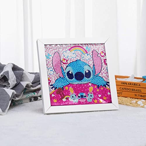 Stitch Diamond Painting per bambini con cornice in legno, set