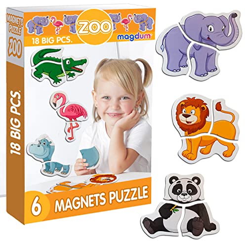 Puzzle magnetico per bambini MAGDUM Animali Zoo - 6 Grande puzzle bambini 3  anni - Magneti bambini - Calamite bambini - Mini puzzle - Puzzle magnetico  - Puzzle per bambini - Puzzle 3 anni - Giochi e Prodotti per l'Età Evolutiva