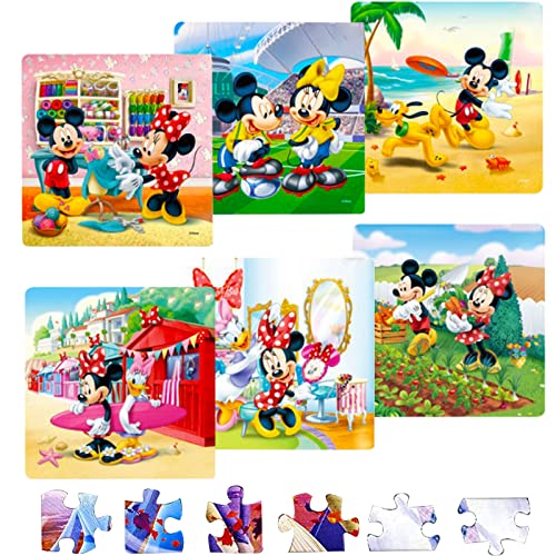Puzzle per bambini, da 2 anni in su, puzzle colorati, 6 in 1 puzzle a cornice, puzzle educativi per l'età prescolare, puzzle per l'allenamento del cervello per bambini
