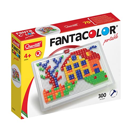 Quercetti - Fanta Color Portable Large Composition Game, Multicolored, 300 Pieces, 0954, 3 - 6 years - immagine 2