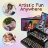 Rainbow High Valigetta Colori per Bambini - Kit Colori per Disegnare e Dipingere Set acquerelli Bambini Pennarelli Matite Pastelli - Regalo Creativo per Bambine - immagine 6