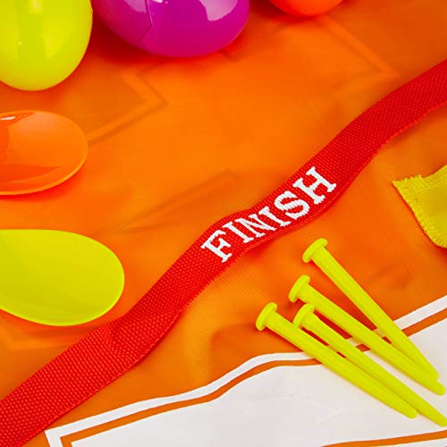 Relaxdays Set per Festa per Bambini,Giochi 3in1 per Compleanno,Corsa con Sacco,Gioco dell’Uovo & Tiro Bersaglio,v.Colori, Multicolore, 10028884 - immagine 9