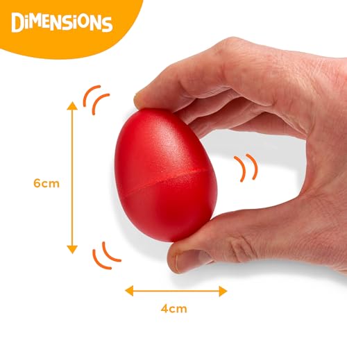 THE TWIDDLERS - 40 Uova di Pasqua per Bambini in 4 Colori - Ovetti Maracas Sonori - La Sorpresa più Divertente per la Pasqua dei Bambini! - immagine 6