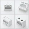 TOYANDONA, fornello a gas, giocattolo in miniatura, mobili delle bambole, armadio delle bambole, mobile delle bambole, piccolo fornello, decorazione per la casa, accessorio di scena - immagine 3