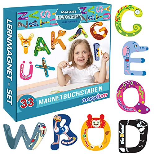 Tedesche Lettere magnetiche per bambini MAGDUM Tedesche per bambini – 29  lettere calamita bambini – Giochi educativi – Giochi bambini 3 anni –  Giochi per imparare Tedesche – Lettere decorative grandi – Giochi e  Prodotti per l'Età Evolutiva