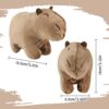 Tizund 2PCS Simulazione Simulazione Animale Capybara Peluche, Bambole di Peluche Animali Carini per Curare il Vostro Umore, Decorazione Domestica Simpatica Imitazione Peluche per Bambini - immagine 3