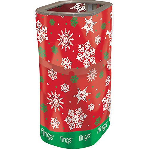amscan 130109 - Pattumiera a forma di fiocco di neve, colore: Rosso
