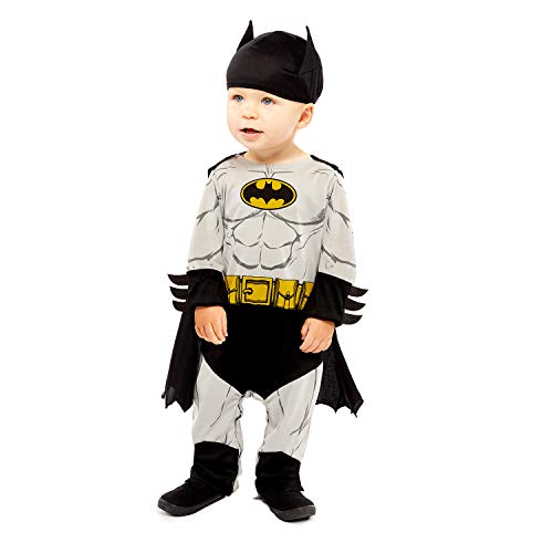 amscan 9906708 - Costume da Batman classico da bambino Warner Bros, da 6 a 12 mesi, unisex, colore: grigio