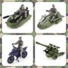 deAO Set da Gioco dell'Esercito Militare,Soldati Veicoli Militari,Giocattoli dell'Esercito Action Figure Aerei Elicottero,Barca e Altri Accessori,Regalo per Ragazzi e Ragazze - immagine 4