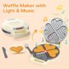 deAO Set da tè Gioco per Bambini, 40 Pezzi Set Accessori Cucina Giocattolo con Macchina Per Waffel Giocattolo Teiera e Giocattolo Cibo, Servizio da Te Giocattolo Tea Party Finta di Giocare con Dessert - immagine 3