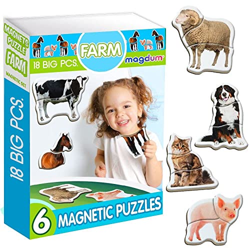 magdum Puzzle Magnetico per Bambini Animali Fattoria - 6 Grande Puzzle  Bambini 3 Anni - Magneti Bambini - Calamite Bambini - Puzzle Magnetico -  Puzzle per Bambini - Puzzle 3 Anni - Puzzle Animali - Giochi e Prodotti per  l'Età Evolutiva