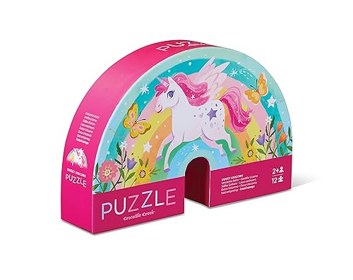 Crocodile Creek-12 Pezzi, Sweet Unicorn Puzzle, Multicolore, único, 3841197