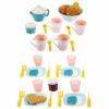 Giocattoli Ecoiffier- 2759 - Cofanetto per colazione con dinette elegante (35 pezzi) - Gioco d'imitazione per bambini dai 18 mesi - Origine Francia Garanzia
