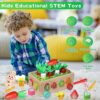 Giochi Montessori 2 in 1, Giochi Bambini Montessori 2 Anni, Giochi Educativi 3 4 5 Anni, Giochi Magnetici in Legno Giochi Pesca e Puzzle per Bambini 2 3 4 Anni Regali di Compleanno/Natale/Pasqua - immagine 4