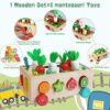 Giochi Montessori 2 in 1, Giochi Bambini Montessori 2 Anni, Giochi Educativi 3 4 5 Anni, Giochi Magnetici in Legno Giochi Pesca e Puzzle per Bambini 2 3 4 Anni Regali di Compleanno/Natale/Pasqua - immagine 5