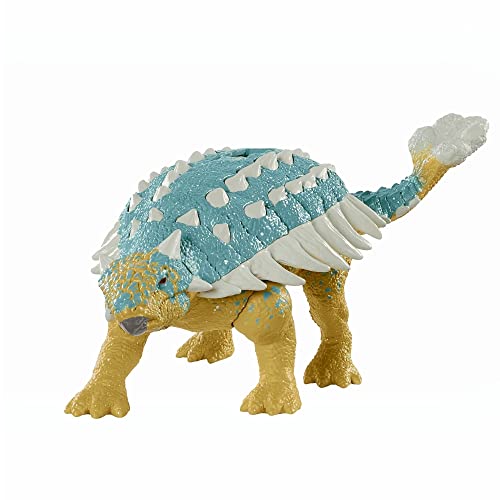 Jurassic World- Dinosauro Anchilosauro Attacco Sonoro Articolato, Giocattolo per Bambini 4+Anni, GWY27, Multicolore