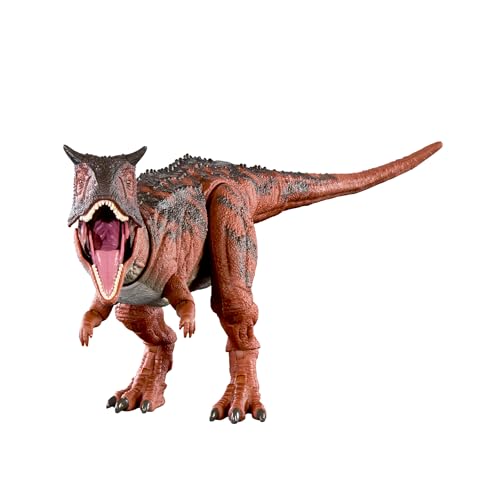 Jurassic World Il Regno Distrutto - Carnotaurus Hammond Collection, dinosauro snodabile dal design premium e lungo 43+ cm, occhi di vetro e dettagli realistici, giocattolo per bambini, 8+ anni, HTK44 - immagine 7