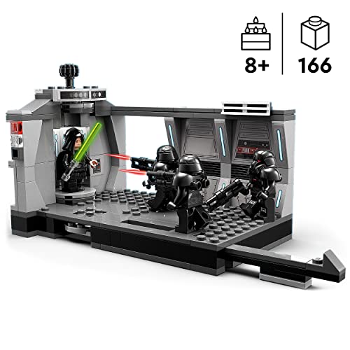 LEGO 75324 Star Wars Dark Trooper Attack Set, Mandalorian Buildable Toy with Revolving Elevator, Luke Skywalker Minifigure and Lightsaber, Multicolor - immagine 3