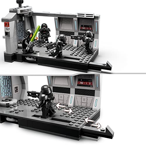 LEGO 75324 Star Wars Dark Trooper Attack Set, Mandalorian Buildable Toy with Revolving Elevator, Luke Skywalker Minifigure and Lightsaber, Multicolor - immagine 4