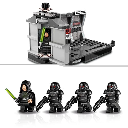 LEGO 75324 Star Wars Dark Trooper Attack Set, Mandalorian Buildable Toy with Revolving Elevator, Luke Skywalker Minifigure and Lightsaber, Multicolor - immagine 5