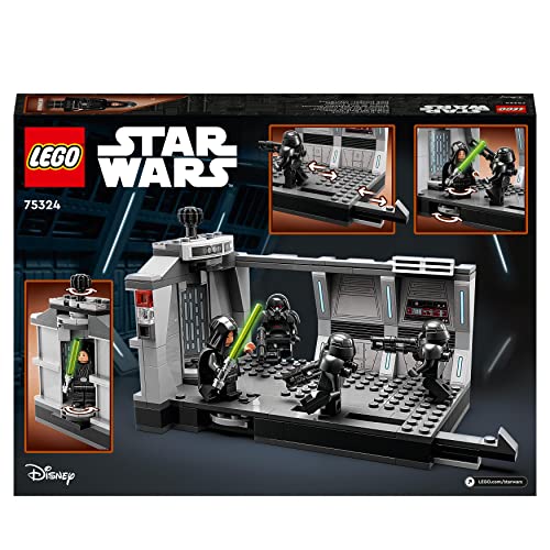 LEGO 75324 Star Wars Dark Trooper Attack Set, Mandalorian Buildable Toy with Revolving Elevator, Luke Skywalker Minifigure and Lightsaber, Multicolor - immagine 8