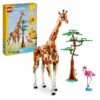 LEGO Creator 3 in 1 Animali del Safari, Giocattolo Trasformabile da Giraffa e Fenicottero in 2 Gazzelle o in Leone e Farfalla, Giochi per Bambini e Bambine da 9 Anni in su, Idea Regalo Creativa 31150