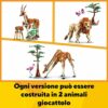 LEGO Creator 3 in 1 Animali del Safari, Giocattolo Trasformabile da Giraffa e Fenicottero in 2 Gazzelle o in Leone e Farfalla, Giochi per Bambini e Bambine da 9 Anni in su, Idea Regalo Creativa 31150 - immagine 6