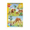 LEGO Creator 3 in 1 Animali del Safari, Giocattolo Trasformabile da Giraffa e Fenicottero in 2 Gazzelle o in Leone e Farfalla, Giochi per Bambini e Bambine da 9 Anni in su, Idea Regalo Creativa 31150 - immagine 8