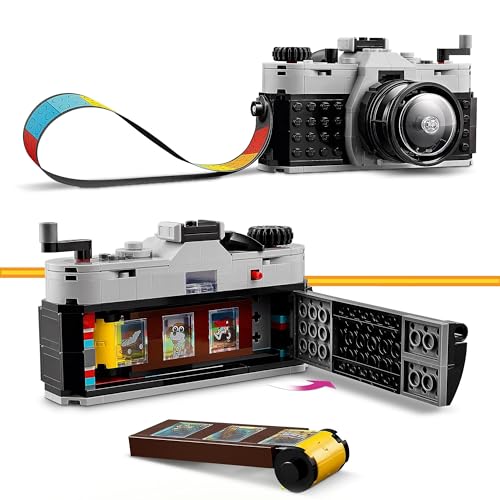 LEGO Creator 3 in 1 Fotocamera Retro, Giochi per Bambini e Bambine da 8 Anni, Macchina Fotografica Giocattolo da Costruire Trasformabile in Videocamera o TV Vintage, Idea Regalo di Compleanno 31147 - immagine 4