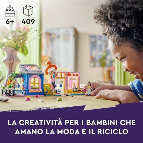LEGO Friends Boutique Vintage, Giochi Socio-Emotivi per Bambine e Bambini da 6 Anni in su con Negozio Giocattolo di Vestiti alla Moda da Costruire, 3 Mini Bamboline e un Gatto, Idea Regalo 42614 - immagine 3